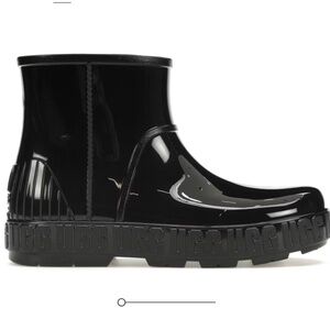 UGG Women's Drizlita Waterproof Ankle Rain Black Boot Size 7  nwot